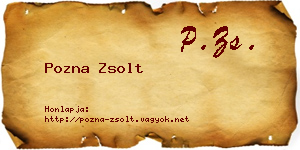 Pozna Zsolt névjegykártya